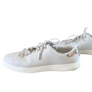 Cole Haan Fashion Sneakers Leather Pale Gray Silver 9.5 Women’s